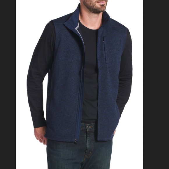Chaps Jackets & Coats Nwt Chaps Mens Sweater Fleece Mockneck Navy